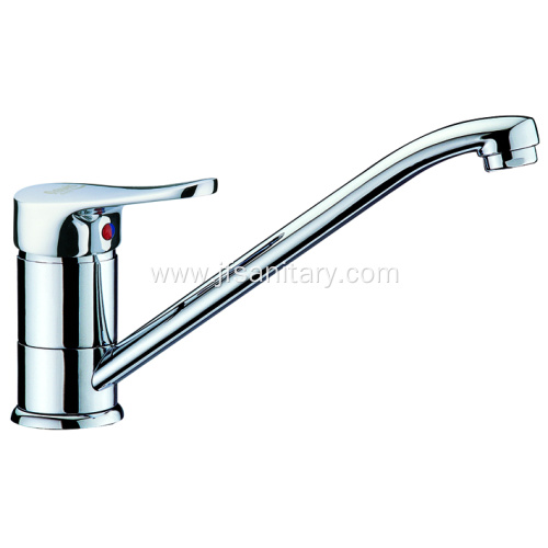 Long Neck Brass Kitchen Faucet Tap Swivel